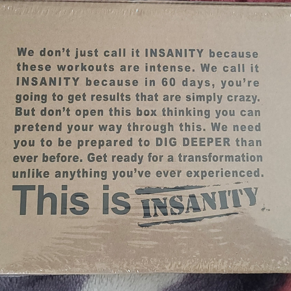 Brand New unopened Insanity
